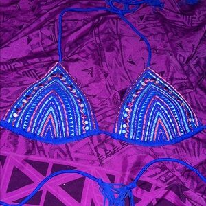 AE MultiColor Triangle Bikini Top